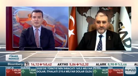 MÜSİAD Genel Başkanı Abdurrahman Kaan, Bloomberg HT ekranlarında değerlendirmelerde bulundu